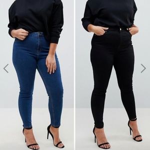 ASOS DESIGN Curve Ridley skinny jeans Black